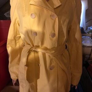 Yellow Ladies St. John’s Bay Short Trench Coat Size M